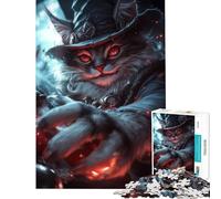 Puzzle da 1000 pezzi per adolescenti raffigurante un felino stregone dagli occhi rossi Un gioco stimolante per l'intelligenza un passatempo rilassante per tutta la famiglia Un'opera d'arte da regalare