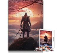 Puzzle da 1000 pezzi per adolescenti raffigurante un guerriero samurai giapponese Un'esperienza di apprendimento attraverso il gioco, un regalo sentito per occasioni speciali Dimensioni: 38x52cm