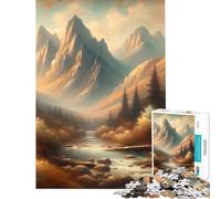 Puzzle da 1000 pezzi per adolescenti raffigurante un sereno ruscello di montagna Attività divertenti da fare a casa Gioco educativo impegnativo per ragazzi dai 14 anni in su (38x52cm)