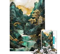 Puzzle da 1000 pezzi per adolescenti raffigurante un tempio sulla scogliera a picco sul mare Gioco da 1000 pezzi che migliora la memoria e stimola la mente ideale per tutta la famiglia (75x50cm)