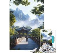 Puzzle da 1000 pezzi per adolescenti raffigurante una donna che cammina su un ponte in Cina Puzzle per adulti giocattolo fai-da-te ideale per passare il tempo durante le vacanze gioco stimolante