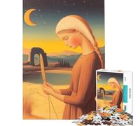 Puzzle da 1000 pezzi per adolescenti raffigurante una donna che tiene una spiga di grano al crepuscolo un gioco educativo e stimolante per tutta la famiglia un'ottima idea regalo (dimensioni 75x50cm)