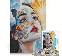 Puzzle da 1000 pezzi per adolescenti raffigurante una donna con grandi occhi ideale per giochi rilassanti attività intellettuali distensive regali unici e perfetti per compleanni 38x52cm
