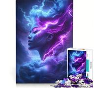 Puzzle da 1000 pezzi per adolescenti raffigurante una donna con i capelli a forma di fulmine Gioco pratico ideale per divertirsi in famiglia e perfetto come decorazione da scrivania 38x52cm