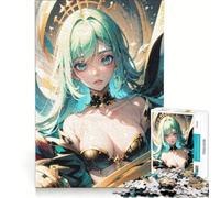 Puzzle da 1000 pezzi per adolescenti raffigurante una donna con l'aureola gioco pratico assemblaggio di modelli compleanno e Natale 38x52cm