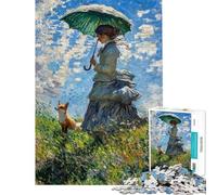 Puzzle da 1000 pezzi per adolescenti raffigurante una donna con ombrello e una volpe Puzzle per adulti rompicapo difficile amici e familiari (dimensioni 38x26cm)