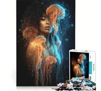 Puzzle da 1000 pezzi per adolescenti raffigurante una donna con una medusa con grafica digitale Gioco rilassante antistress intellettuale ideale come regalo di compleanno o per occasioni speciali