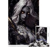 Puzzle da 1000 pezzi per adolescenti raffigurante una donna di pietra con occhi luminosi Gioco pratico per il divertimento in famiglia antistress e per rafforzare l'amore tra le coppie (38x52cm)