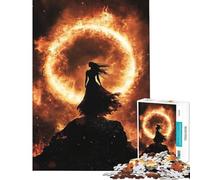 Puzzle da 1000 pezzi per adolescenti raffigurante una donna in un cerchio di fuoco ideale per il relax il gioco educativo e stimolante perfetto come regalo di compleanno o per migliorare la memoria