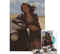Puzzle da 1000 pezzi per adolescenti raffigurante una donna sorridente nel deserto Gioco rompicapo stimolante ideale come regalo o per decorare la casa (dimensioni 75x50cm)