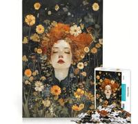 Puzzle da 1000 pezzi per adolescenti raffigurante una donna tra i fiori Un gioco pratico divertente e spiritoso ideale come regalo di compleanno o per occasioni speciali 38x52cm