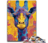 Puzzle da 1000 pezzi per adolescenti raffigurante una giraffa nera e oro, modello da assemblare, ideale come regalo per tutta la famiglia, adatto a bambini di età compresa tra 26 e 38cm