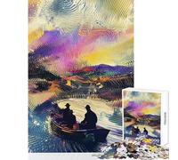 Puzzle da 1000 pezzi per adolescenti raffigurante una gita in barca al tramonto un gioco pratico adatto alle coppie ideale come decorazione da parete regalo di compleanno o regalo di viaggio (50x75cm)