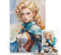 Puzzle da 1000 pezzi per adolescenti, raffigurante una guerriera bionda, un gioco impossibile, ideale per l'interazione genitore-figlio, un regalo stimolante 50x75cm