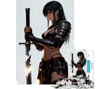 Puzzle da 1000 pezzi per adolescenti raffigurante una guerriera con la spada spezzata sotto la pioggia Un gioco avvincente per coltivare la pazienza e rilassarsi ideale per allenare la velocità