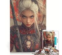 Puzzle da 1000 pezzi per adolescenti raffigurante una guerriera con spada decorazione da parete stimola la memoria compleanno e Natale 38x26cm