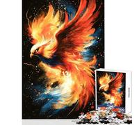 Puzzle da 1000 pezzi per adolescenti raffigurante una maestosa fenice in volo Giocattolo educativo ideale come regalo di Babbo Natale segreto per donne (38x52cm)