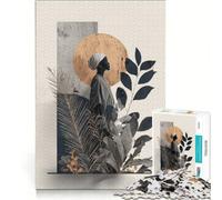 Puzzle da 1000 pezzi per adolescenti, raffigurante un'elegante donna con elementi botanici, un giocattolo educativo, una sfida impegnativa, ideale come regalo 38x52cm