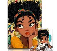 Puzzle da 1000 pezzi per adolescenti raffiguranti una donna americana, giocattoli da gioco Ogni pezzo è unico Gioco stimolante e divertente per tutta la famiglia (50x75cm)