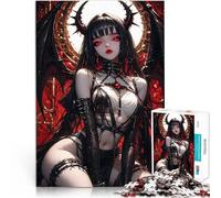 Puzzle da 1000 pezzi per adolescenti Ragazza anime angelo oscuro Allena il tuo cervello e le tue mani Decorazioni e regali unici per la casa 75x50cm
