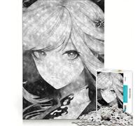 Puzzle da 1000 pezzi per adolescenti, ragazza anime astratta con inchiostro, gioco rilassante, stimolante da completare, per rafforzare l'amore tra le coppie 50x75cm