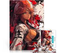 Puzzle da 1000 pezzi per adolescenti Ragazza anime con benda sull'occhio Taglio di precisione Migliorare l'amore tra le coppie 38x26cm