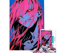 Puzzle da 1000 pezzi per adolescenti ragazza anime con capelli rosa sfida impegnativa da completare decorazione murale gioco educativo per ragazzi dai 14 anni in su (38x26cm)