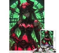 Puzzle da 1000 pezzi per adolescenti ragazza anime con corna puzzle a tema videogiochi decorazione da parete ottimo regalo e giocattolo migliora la memoria (50x75cm)