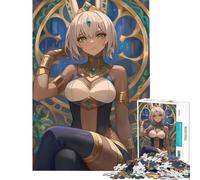 Puzzle da 1000 pezzi per adolescenti ragazza anime con corona e orecchie da coniglio gioco educativo sfida gioco pratico sfida difficile regalo divertente (dimensioni 38x52cm)