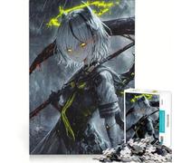 Puzzle da 1000 pezzi per adolescenti, ragazza anime con falce, gioco educativo, allena la mente e la mano, regalo per amici e familiari 38x26cm