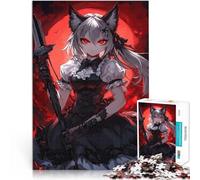 Puzzle da 1000 pezzi per adolescenti Ragazza anime con gli occhi rossi Gioco di famiglia per e è ideale come regalo per tutta la famiglia 38x26cm
