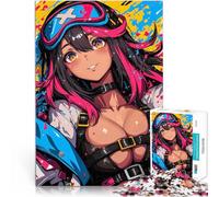 Puzzle da 1000 pezzi per adolescenti Ragazza anime con i capelli rosa Attività per famiglie Collezione di artisti, Belle arti 38x26cm