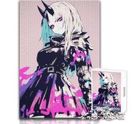 Puzzle da 1000 pezzi per adolescenti, ragazza anime con le corna, passatempo pacifico e appagante, perfetto incastro, taglio di precisione, dimensioni del giocattolo 50x75cm