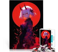 Puzzle da 1000 pezzi per adolescenti Ragazza anime con le corna rosse Attività per famiglie è ideale come regalo per tutta la famiglia 75x50cm