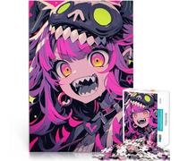 Puzzle da 1000 pezzi per adolescenti Ragazza anime con le zanne Giocattoli di gioco impegnativi è ideale come regalo per tutta la famiglia 38x26cm