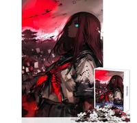 Puzzle da 1000 pezzi per adolescenti ragazza anime con luna di sangue decorazione per la casa giocattoli regali di compleanno giochi educativi migliorare l'amore tra coppie dimensioni 50x75cm