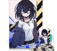 Puzzle da 1000 pezzi per adolescenti, ragazza anime con occhi azzurri, decorazione da parete, stimola la memoria, compleanno e Natale 38x26cm