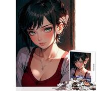 Puzzle da 1000 pezzi per adolescenti ragazza anime con occhi verdi giocattoli fai da te regali per donne e uomini gioco pratico collezione di artisti belle arti dimensioni 50x75cm