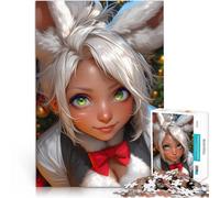 Puzzle da 1000 pezzi per adolescenti Ragazza anime con orecchie da coniglio Difficile e sfidante offerte come regali per tutta la famiglia 75x50cm