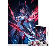Puzzle da 1000 pezzi per adolescenti ragazza anime con spada rossa giocattoli per la decorazione della casa fantastici regali e giocattoli per giochi educativi interessante riduzione dello stress
