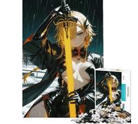 Puzzle da 1000 pezzi per adolescenti ragazza anime con spada sotto la pioggia giocattolo educativo gioco per famiglie ottimo regalo per gli amanti dei giochi (dimensioni 50x75cm)
