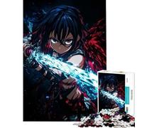Puzzle da 1000 pezzi per adolescenti ragazza anime con spada stimola la mente ideale per l'esercizio mentale giochi per famiglie dai 14 anni in su (38x52cm)
