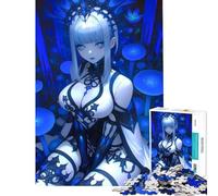 Puzzle da 1000 pezzi per adolescenti ragazza anime dagli occhi azzurri divertimento con i giochi a casa decorazione per la casa giochi rilassanti per ragazzi dai 14 anni in su (38x52cm)