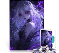 Puzzle da 1000 pezzi per adolescenti Ragazza anime dagli occhi viola Attività per famiglie Collezione di artisti, Belle arti 75x50cm