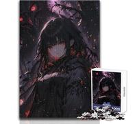 Puzzle da 1000 pezzi per adolescenti, ragazza anime dark con uccello, rilassante, dolce svago, taglio fine e liscio, giocattolo artigianale, dimensioni 38x52cm