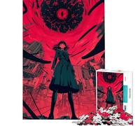 Puzzle da 1000 pezzi per adolescenti ragazza anime di fronte a un occhio gigante puzzle da 1000 pezzi giocattolo antistress ideale per le vacanze a casa per passare il tempo regali di Natale