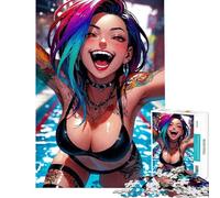 Puzzle da 1000 pezzi per adolescenti ragazza anime felice in piscina puzzle per adulti giochi per famiglie migliora la memoria compleanni e occasioni speciali (dimensioni 50x75cm)