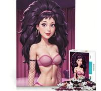 Puzzle da 1000 pezzi per adolescenti, ragazza anime in lingerie rosa, decorazione da parete, stimola la memoria, compleanno e Natale 38x52cm
