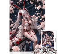 Puzzle da 1000 pezzi per adolescenti ragazza anime in un roseto gioco divertente sfida difficile giocattolo fai da te collezione d'artista belle arti (38x26cm)