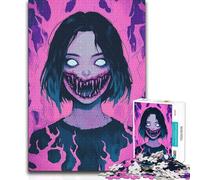 Puzzle da 1000 pezzi per adolescenti, ragazza anime inquietante, regalo di compleanno per ammazzare il tempo a casa per ragazzi dai 14 anni in su, 50x75cm